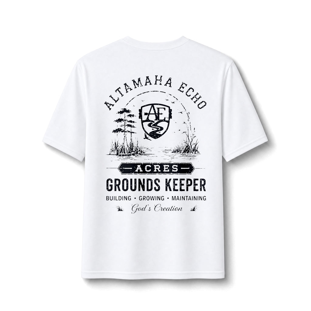 Groundskeeper Performance Tee — Altamaha Echo Acres Logo