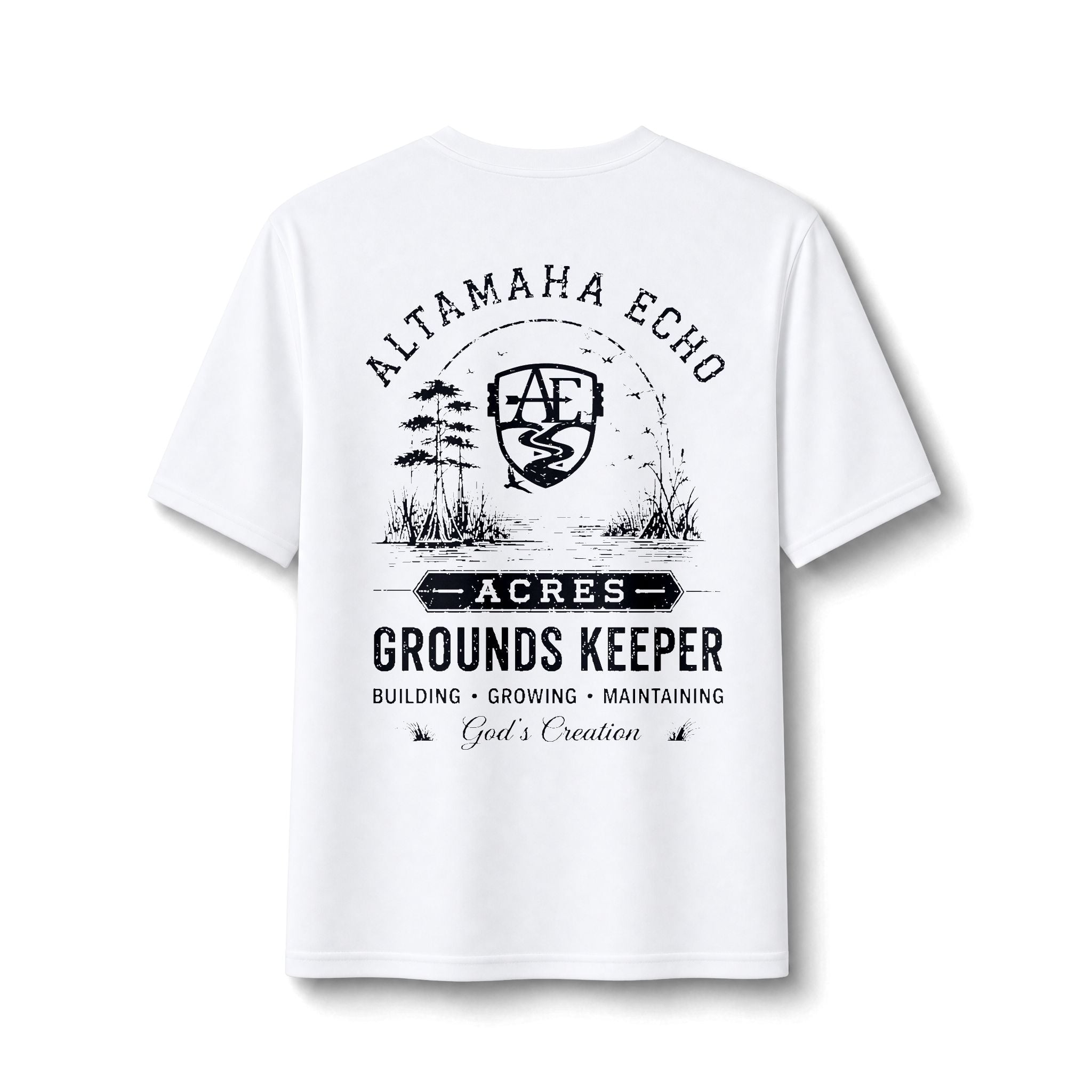 Groundskeeper Performance Tee — Altamaha Echo Acres Logo