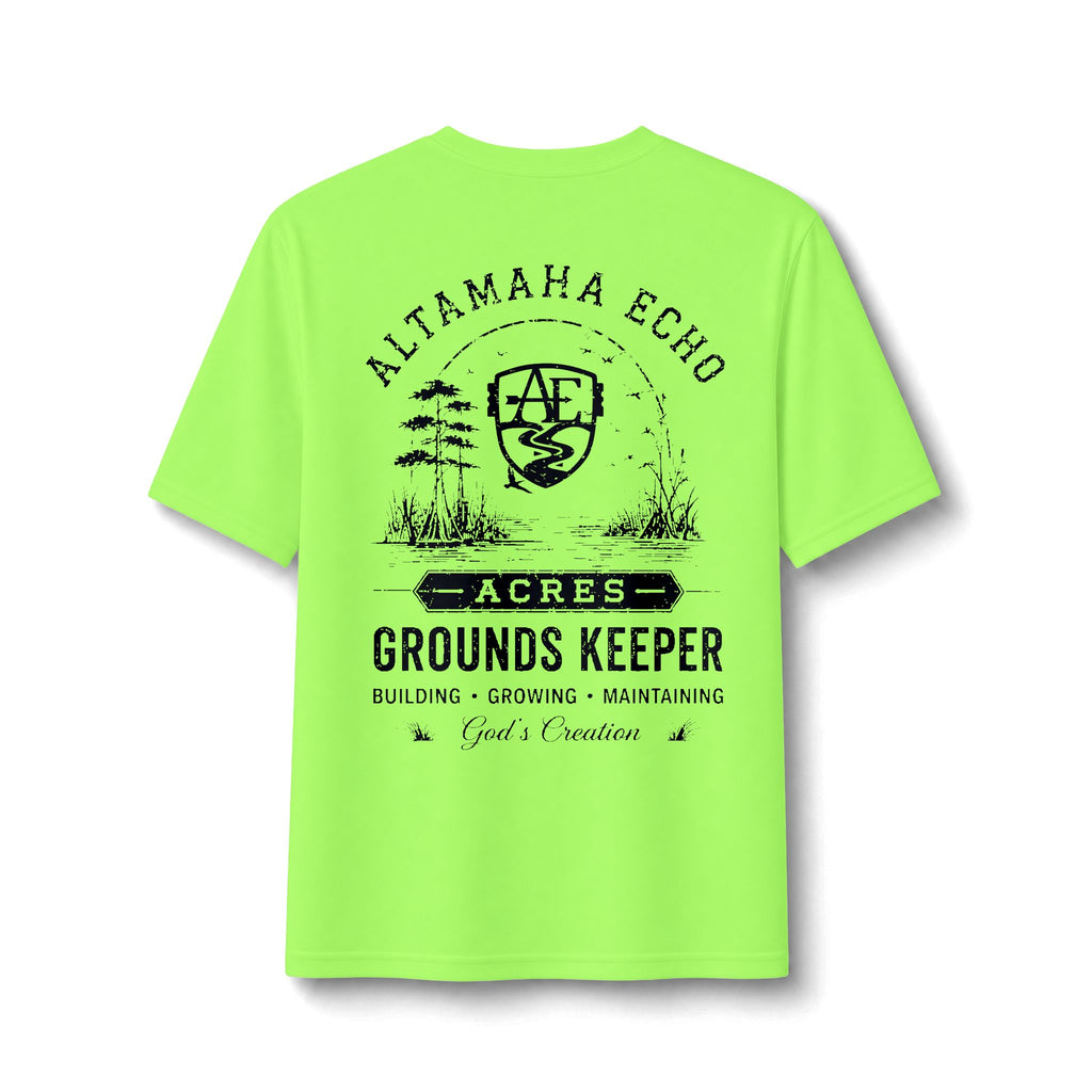 Groundskeeper Performance Tee — Altamaha Echo Acres Logo